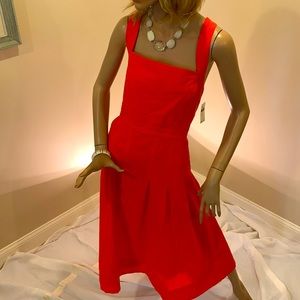 Anthropologie Maeve NWT Seersucker Dress orange size 14